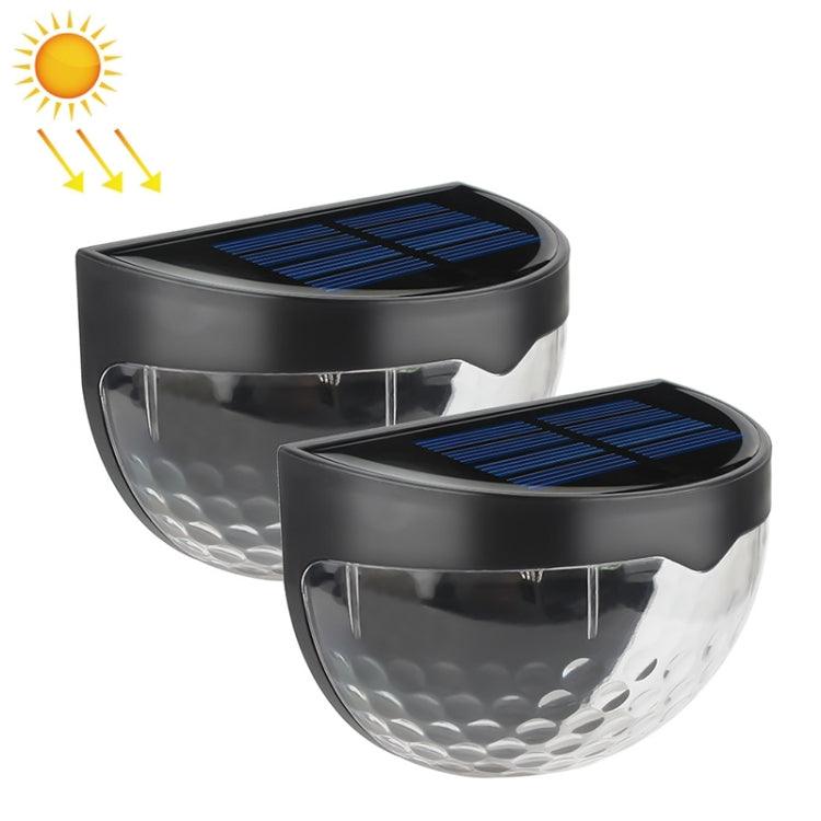 Semicircular Solar LED Wall Lights - 2 Pack for Outdoor Garden and Fence Illumination