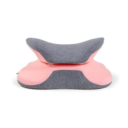 Nap Pillow With Memory Foam For Office Travel All Seasons ergonomic pink gray memory foam support for neck and lumbar, breathable slow-rebound design