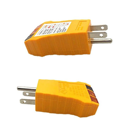 Portable US Plug Socket Tester for Electrical Safety Checks - yellow compact plug-in outlet tester for wiring and grounding inspection