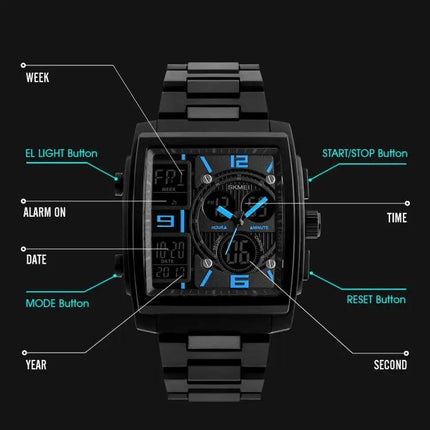 SKMEI Men's Multifunctional Electronic Sports Watch for Daily Use