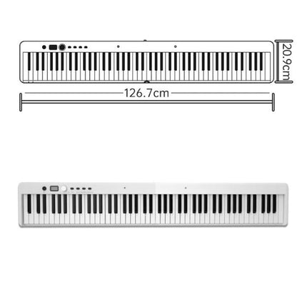 Wersi Electronic Piano for Daily Music Practice at Home compact 126.7cm keyboard with Bluetooth controls