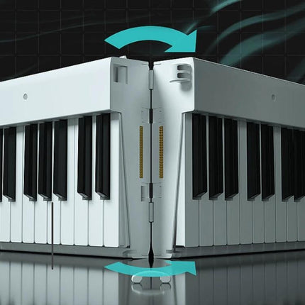 Wersi Electronic Piano for Daily Music Practice at Home compact foldable keyboard showing hinge and Bluetooth connectivity for home practice