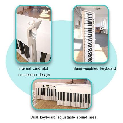 Wersi Electronic Piano for Daily Music Practice at Home compact Bluetooth semi-weighted keyboard for home practice