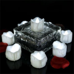 Elegant 12-Piece LED Flameless Tea Wax Candles for Weddings and Events