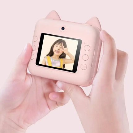 Kids Instant Dual Lens Mini Camera With Green Dinosaur