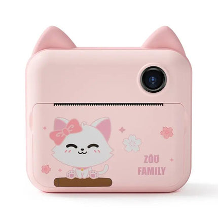 Kids Instant Dual Lens Mini Camera With Green Dinosaur