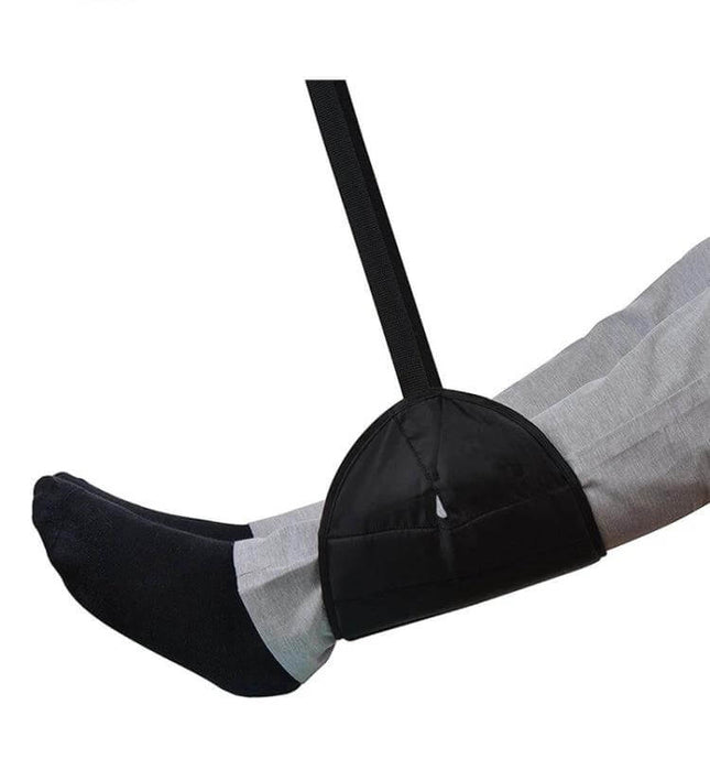 Portable Mini Foot Rest Hammock For Office Chair Black - compact under-desk foot hammock supporting feet while seated