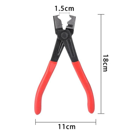 Essential Pliers for Home Car Maintenance and Repairs - red-handled clamp removal pliers 18cm, 1.5cm jaw, durable 45# steel for home and vehicle repairs