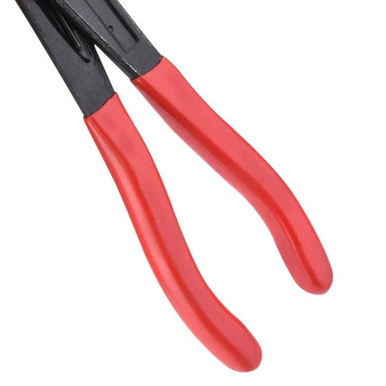 Essential Pliers for Home Car Maintenance and Repairs — red-handled clamp pliers for tight spaces and hose clamp removal, durable 45# steel, ergonomic grips