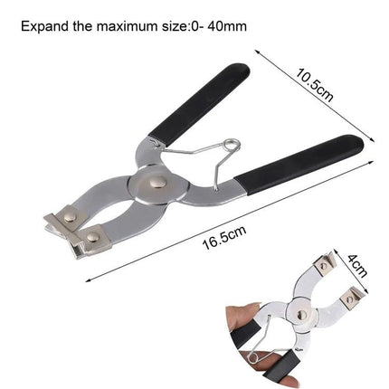 Hand Tool for Everyday Car Repair and Maintenance - piston ring installer pliers with black grips, 0-40mm expansion, 16.5cm length