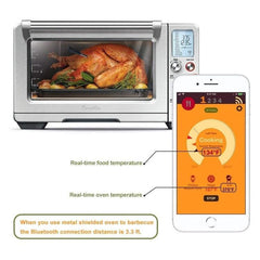 Smart Bluetooth BBQ Thermometer with Mobile App – Wireless Stainless Steel Food Probe for Perfect Cooking