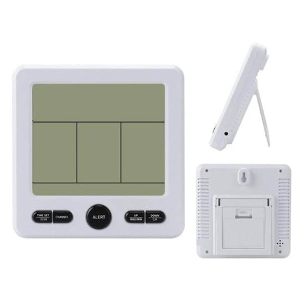 Wireless Thermometer And Hygrometer With Color Alarm compact dual-unit indoor host and outdoor sensor with color alert display
