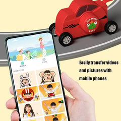 Kids' Racing Style WiFi Dual-Lens Touch Screen Digital Camera with 32GB Memory Card