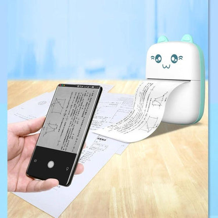Portable Bluetooth Mini Thermal Printer for Daily Notes and Photos printing equations from a smartphone, compact cute portable thermal printer 11x8x3.5 cm