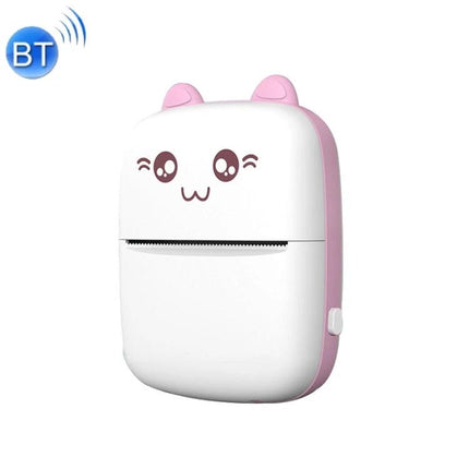 Portable Bluetooth Mini Thermal Printer for Daily Notes and Photos - compact pink white kawaii thermal printer for notes, labels and photos via Bluetooth