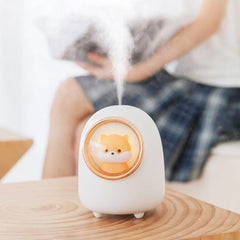 Cute Cartoon Space Capsule Portable Humidifier for Pets and Desktop Use