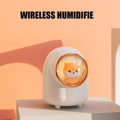 Cute Cartoon Space Capsule Portable Humidifier for Pets and Desktop Use