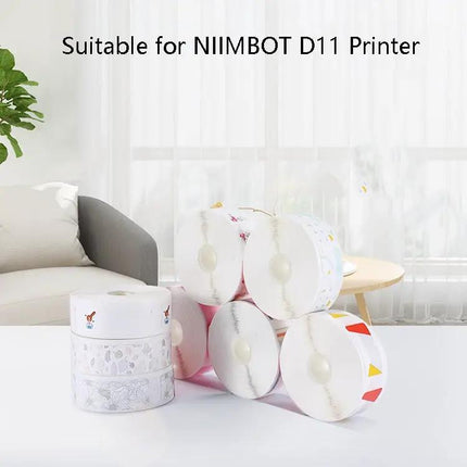 Thermal Label Stickers for NIIMBOT D11 Printer, Various Patterns