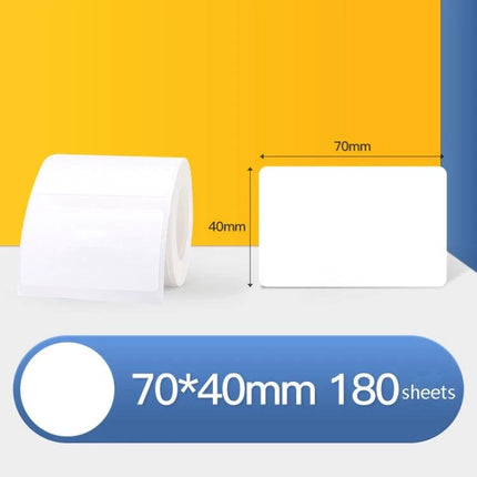 Self-Adhesive Thermal Label Paper for Everyday Pricing and Tagging white 70x40mm roll 180 sheets for retail and office use