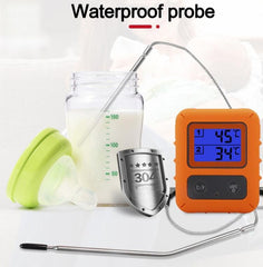 Dual-Channel Touch Screen Wireless Kitchen BBQ Meat Thermometer with Alarm Feature