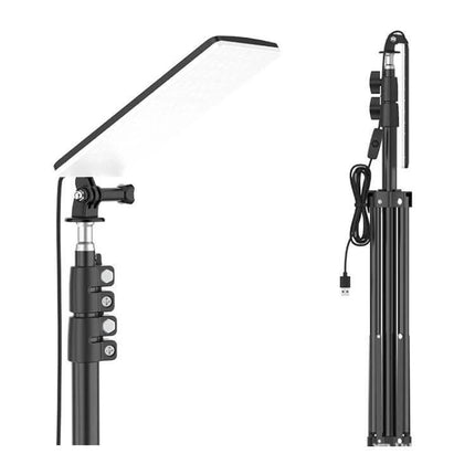 Portable Camping Lamp With Adjustable Bracket For Outdoors USB powered LED lamp on adjustable 1.8 m metal bracket, 84 LEDs for bright campsite lighting