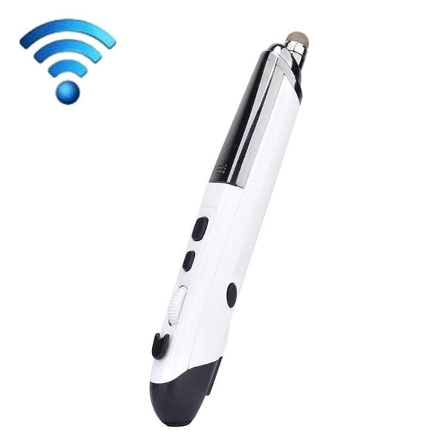 Wireless Multi-Function Pen for Presentations and Whiteboards - white 2.4GHz remote presenter with stylus tip and control buttons