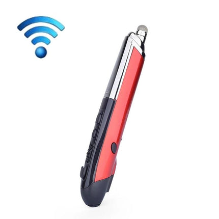 Wireless Multi-Function Pen for Presentations and Whiteboards - red wireless presenter with stylus, 2.4GHz remote control for slides and whiteboards
