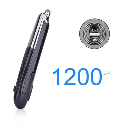 Wireless Multi-Function Pen for Presentations and Whiteboards with 1200 DPI sensor and 2.4GHz wireless control for slides and interactive whiteboards