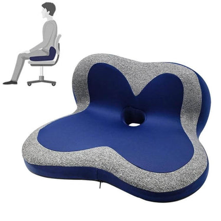 Memory Foam Petal Seat Cushion For Office Chair And Car ergonomic blue petal-shaped cushion with center hole for lumbar support