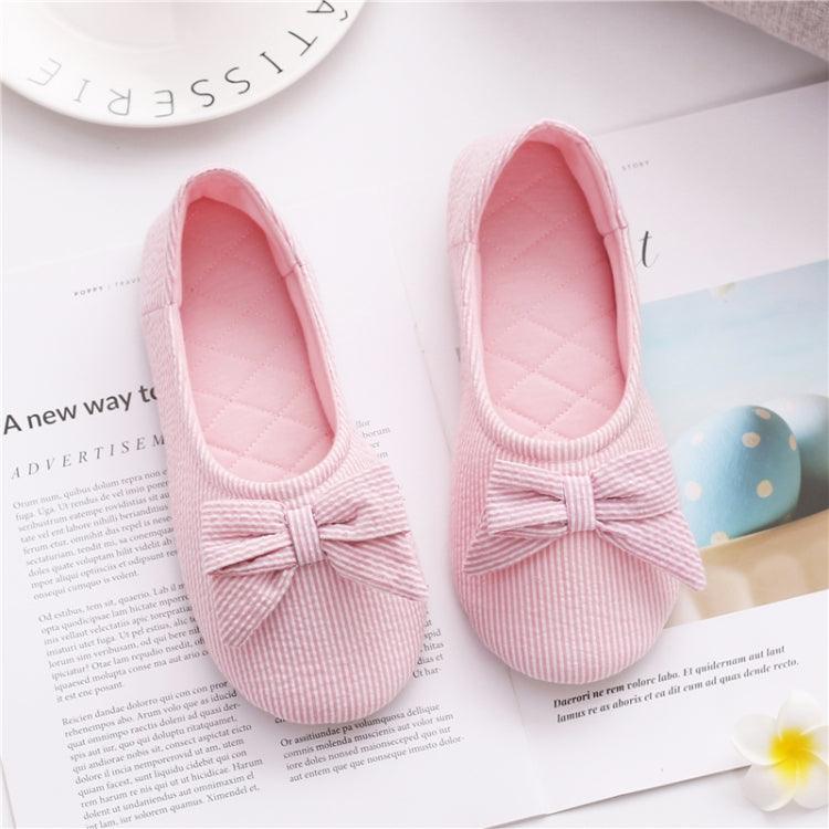 Comfortable Bow Design Non-Slip Indoor Slippers for Home Use