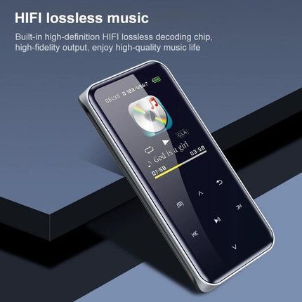 Portable Bluetooth MP3 Player for Music Playback and Recording - compact HiFi lossless music player with touch controls and recording capability