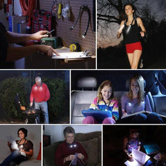 Flexible U-shaped LED Neck Reading Lamp - Handsfree Book Light Torch