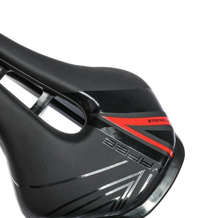 Yafee Bicycle Seat Saddle, Wide Cushion for Mountain and Road Bikes - black wide cushioned hollow bike saddle with foam padding and PU leather