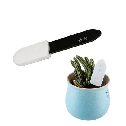 Easy-to-Use Soil Moisture Meter for Plants and Gardening Care — compact probe with three-color indicator in a small potted cactus, easy insert-and-read design