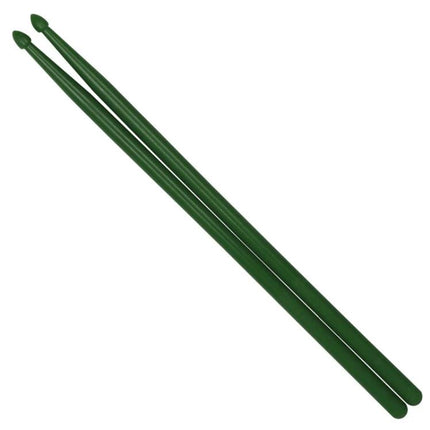 Colorful Drumsticks for Daily Music Practice at Home - green nylon drumsticks with granular grip for reliable home practice