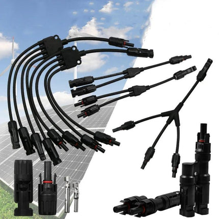 MC4 Branch Connectors for Solar Panel Branching Systems with IP67 waterproof sealed rubber ring for outdoor solar arrays