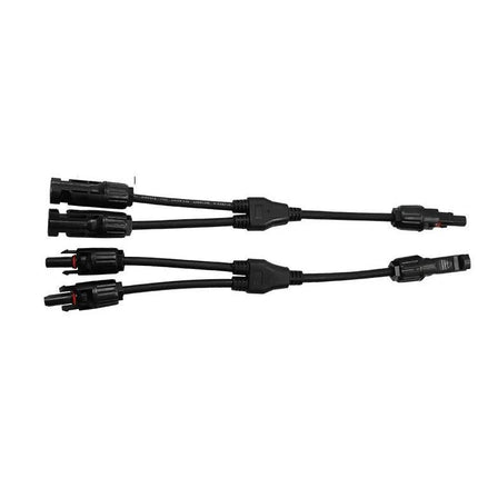 MC4 Branch Connectors for Solar Panel Branching Systems - waterproof IP67 Y-branch splitter with sealed rubber ring