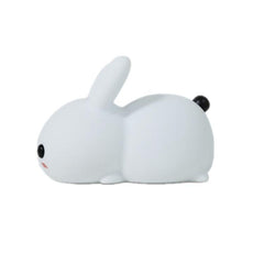 Charming Silicone Rabbit LED Night Light with USB Recharge and Dual-Tone Glow