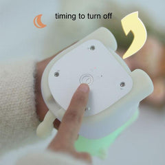 Colorful Dimming Silicone Calf Cow Night Light - LED Bedside Lamp with USB Charging