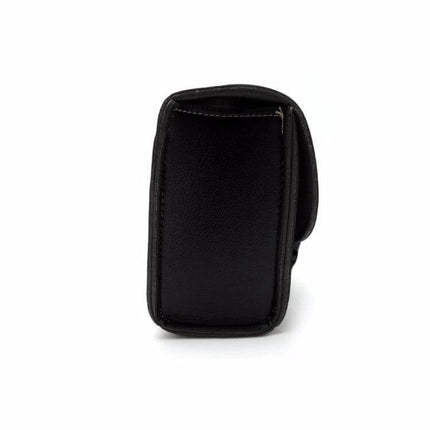 Alt Tag: KEMiMOTO PU Leather Saddle Bags For Harley Sportster compact black PU leather side saddle bag for wallet phone tools