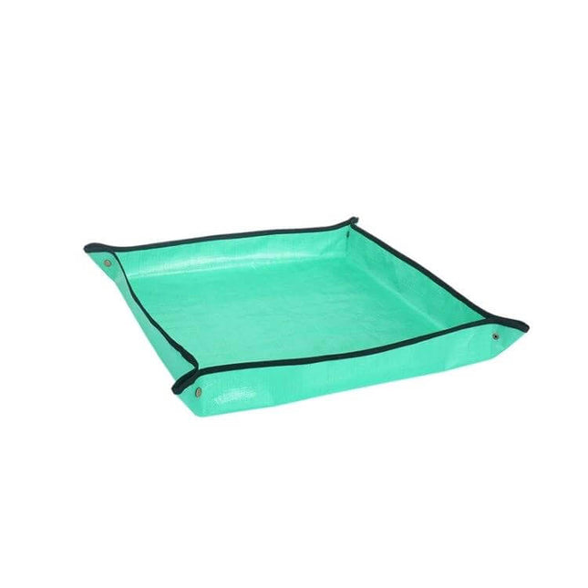 Planting Operation Mat 68x68cm For Potting And Soil Mixing - waterproof reusable PE-coated potting tray for soil mixing, seedling potting and table protection