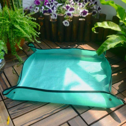Planting Operation Mat 68x68cm For Potting And Soil Mixing - waterproof PE-coated reusable mat for seedling potting and soil mixing, easy-clean