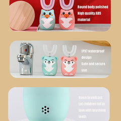 Smart U-Shaped Ultrasonic Electric Toothbrush for Kids with Voice Broadcast and Music