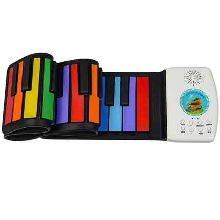 Enjoy music at home with this foldable piano for kids, colorful roll-up keyboard for practice and easy storage