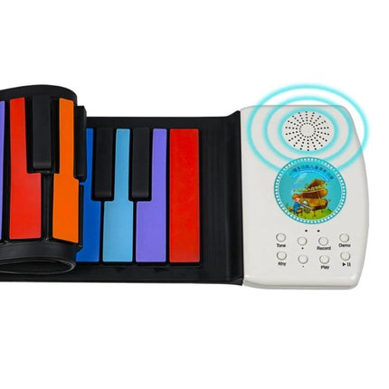Enjoy music at home with this foldable piano for kids — colorful roll-up keys and built-in speaker for easy practice