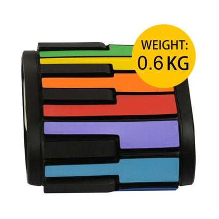Enjoy music at home with this foldable piano for kids – compact colorful roll-up keyboard, easy to unfold and store (0.6 kg)