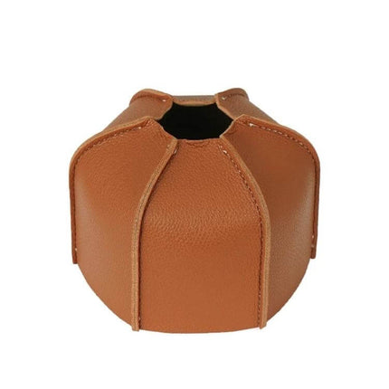 Outdoor PU Gas Tank Protective Cover For 230g And 450g Tanks Brown PU sleeve for camping gas canister, wear-resistant protective cover