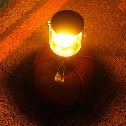 Outdoor PU Gas Tank Protective Cover For 230g And 450g Tanks shown protecting a camping gas canister under warm lantern light