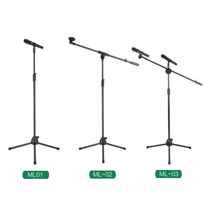Microphone Stand for Stage and School Performances - adjustable carbon steel mic stands ML01 ML02 ML03 for classroom and live stage use