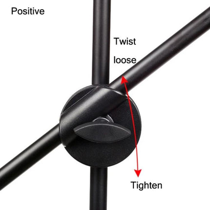 Microphone Stand for Stage and School Performances carbon steel adjustable-height tripod joint with tightening knob shown